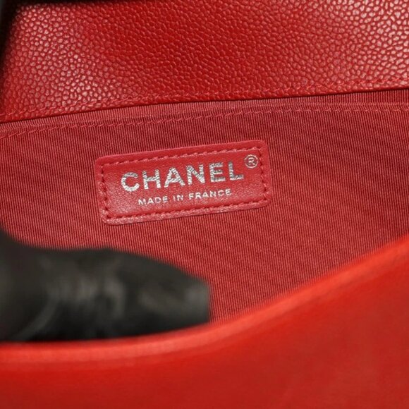 CHANEL Caviar Quilted Medium Boy Flap Dark Red 23141707 - Picture 3 of 16